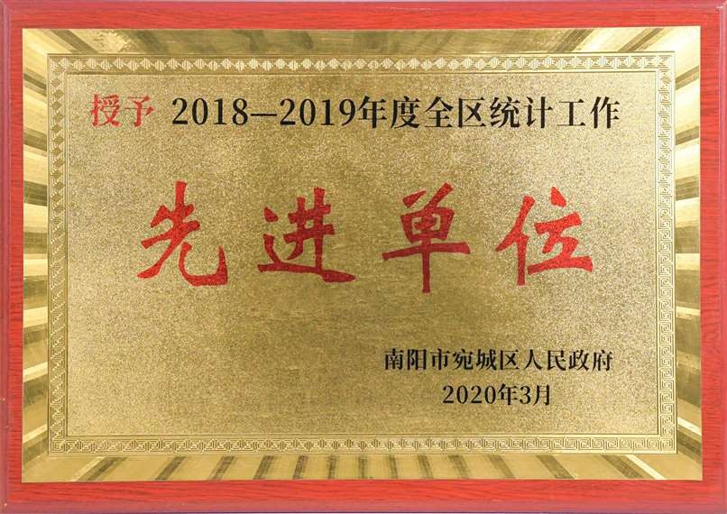 2018-2019年度全區(qū)統計工作先進單位